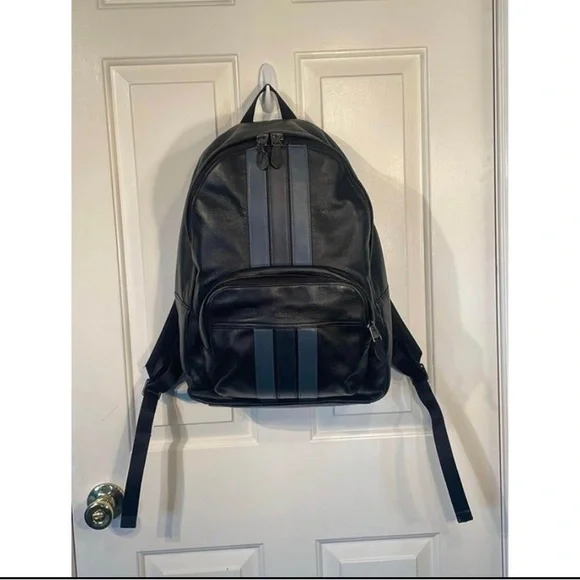 Black coach backpack unisex